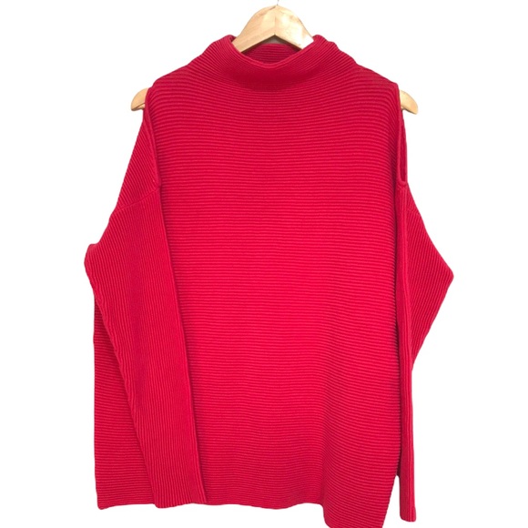 French Connection COLD SHOULDER MOZART RIBBED JUMPER sweater M - Picture 3 of 10